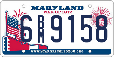 MD license plate 6BM9158