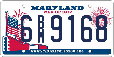 MD license plate 6BM9168