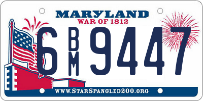 MD license plate 6BM9447