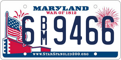MD license plate 6BM9466
