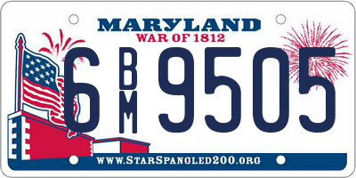 MD license plate 6BM9505