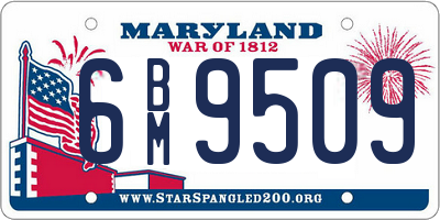 MD license plate 6BM9509