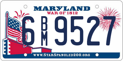 MD license plate 6BM9527