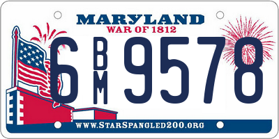 MD license plate 6BM9578
