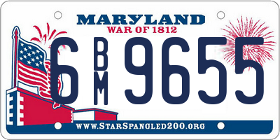 MD license plate 6BM9655