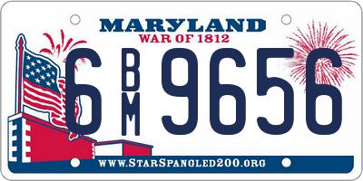 MD license plate 6BM9656