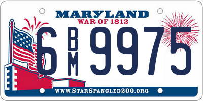 MD license plate 6BM9975