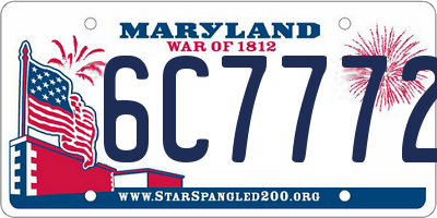 MD license plate 6C77722