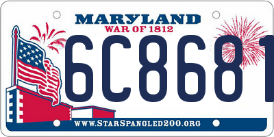 MD license plate 6C86811