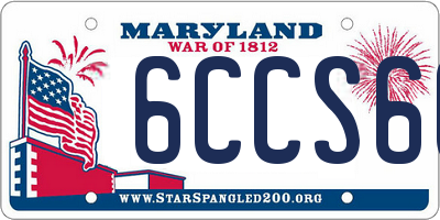 MD license plate 6CCS60