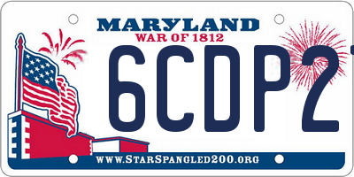 MD license plate 6CDP27