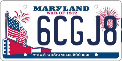 MD license plate 6CGJ88