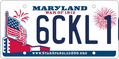 MD license plate 6CKL10