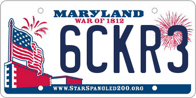 MD license plate 6CKR31