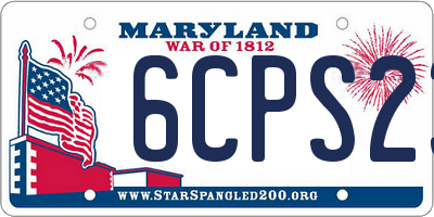 MD license plate 6CPS23