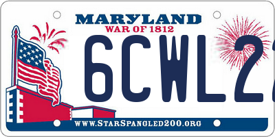 MD license plate 6CWL22