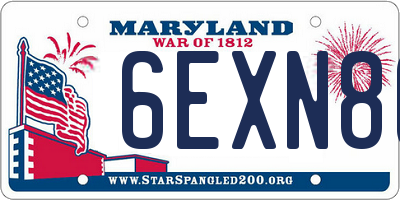 MD license plate 6EXN86