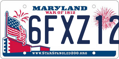 MD license plate 6FXZ125