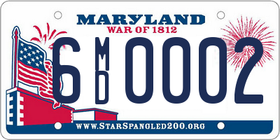 MD license plate 6MD0002