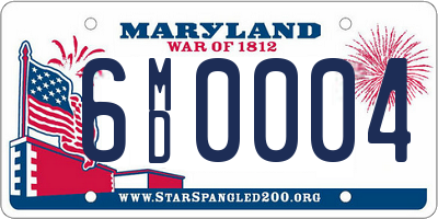 MD license plate 6MD0004