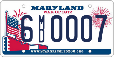 MD license plate 6MD0007