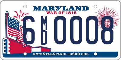 MD license plate 6MD0008