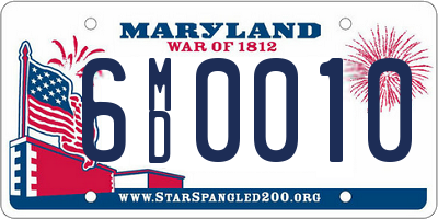 MD license plate 6MD0010