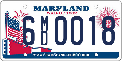 MD license plate 6MD0018