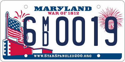 MD license plate 6MD0019