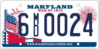 MD license plate 6MD0024