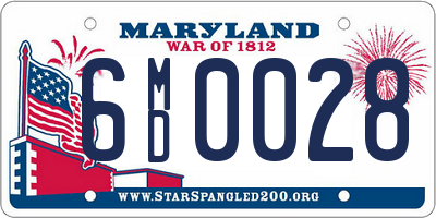 MD license plate 6MD0028