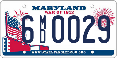 MD license plate 6MD0029