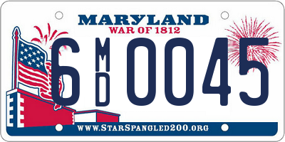 MD license plate 6MD0045