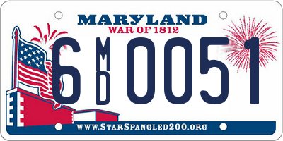 MD license plate 6MD0051