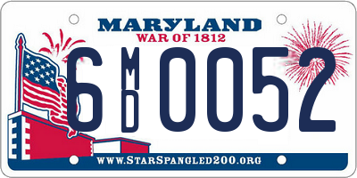 MD license plate 6MD0052