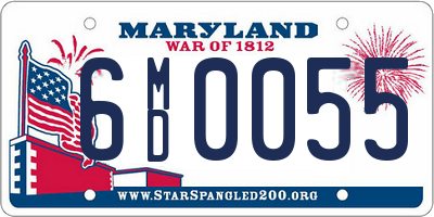 MD license plate 6MD0055