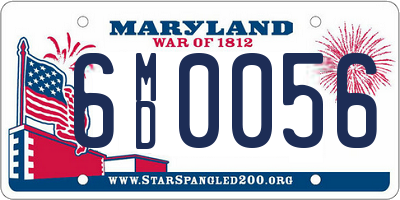 MD license plate 6MD0056