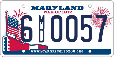 MD license plate 6MD0057