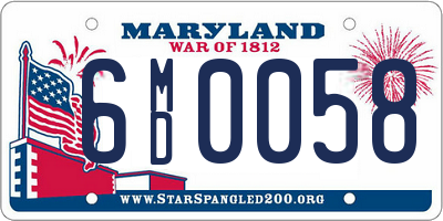 MD license plate 6MD0058