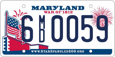 MD license plate 6MD0059