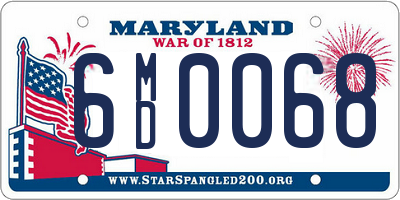 MD license plate 6MD0068