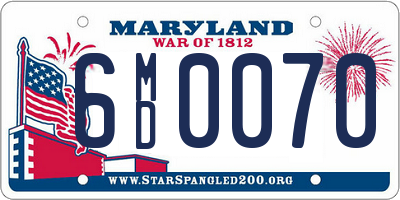 MD license plate 6MD0070