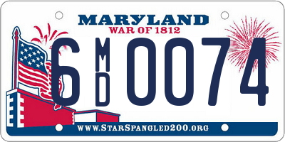 MD license plate 6MD0074