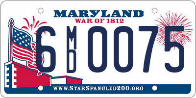 MD license plate 6MD0075