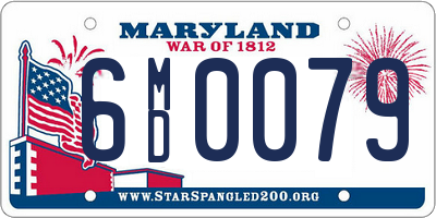 MD license plate 6MD0079