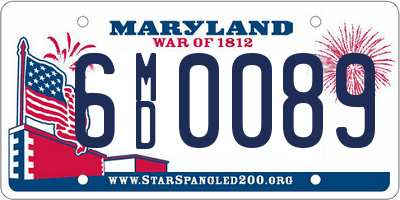 MD license plate 6MD0089