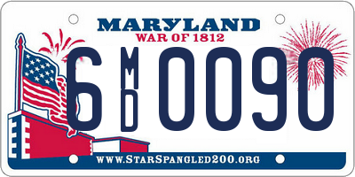 MD license plate 6MD0090