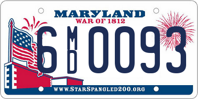 MD license plate 6MD0093