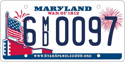 MD license plate 6MD0097