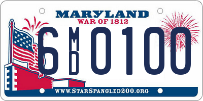 MD license plate 6MD0100